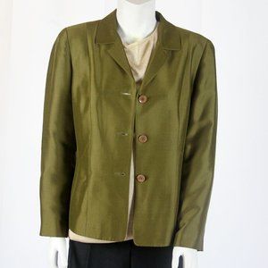 Ann Taylor Petite / Olive Green / Silk / 8P / NWOT